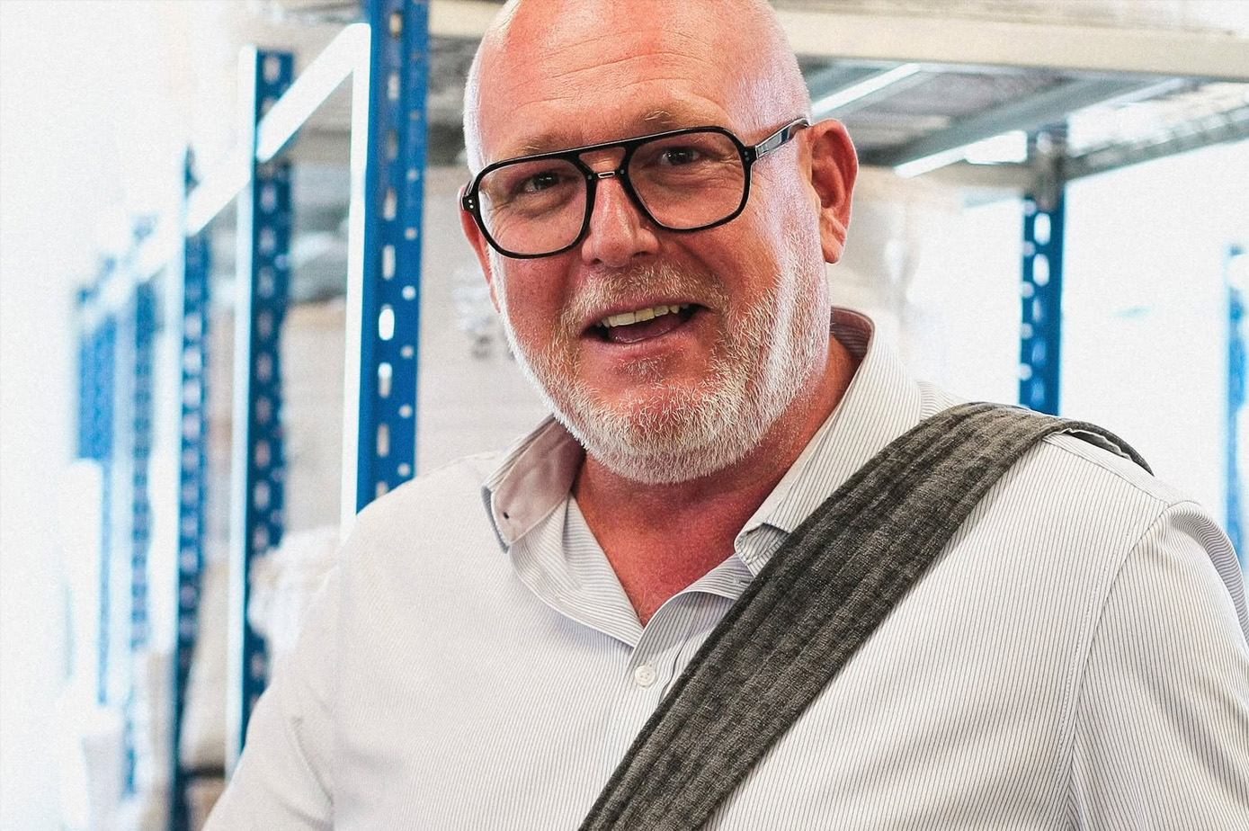 Jean-Luc Gantner dans son magasin de literie à Wittenheim